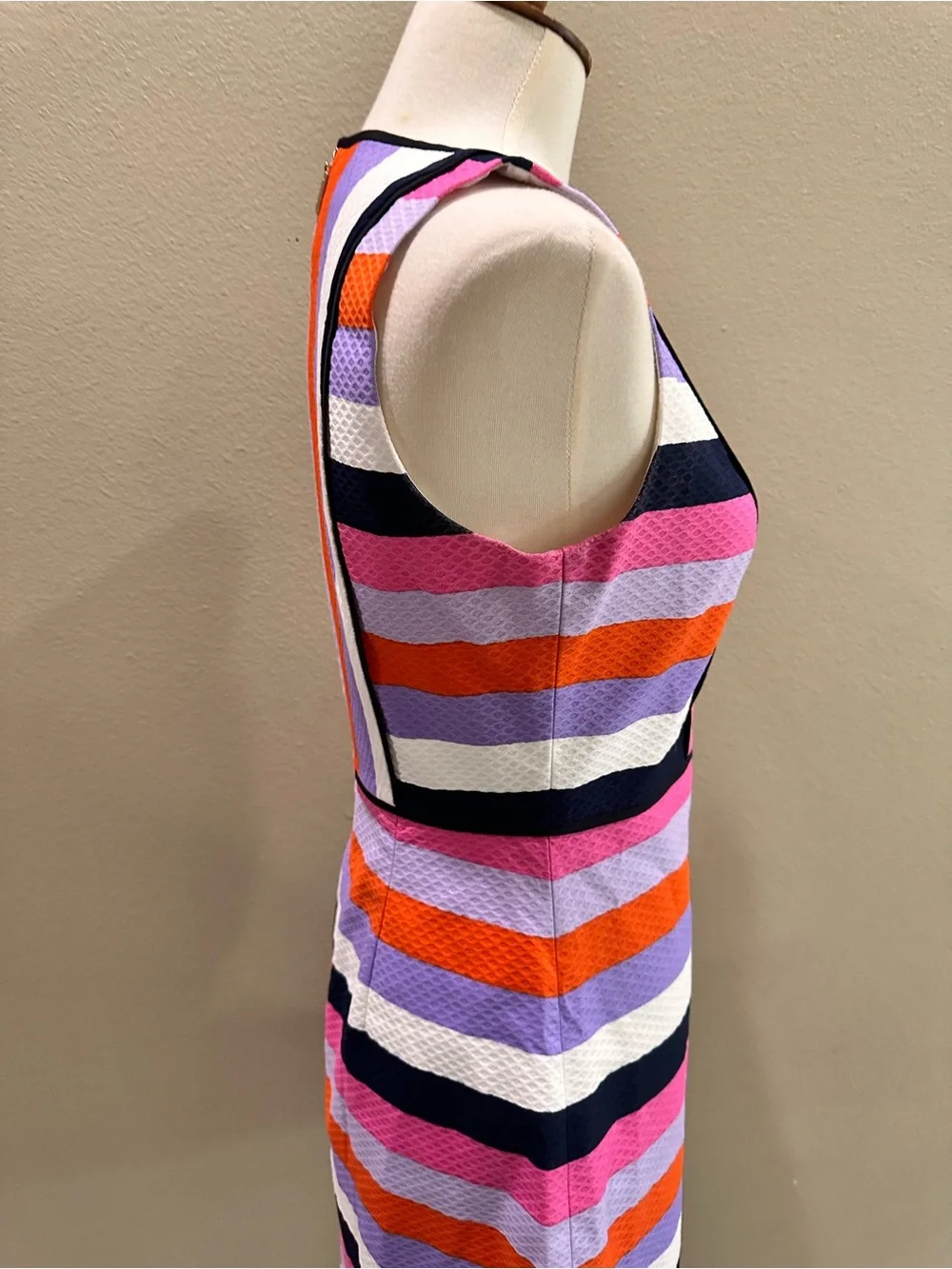 Kate Spade Sunset Stripe Jacquard Dress Striped Sleeveless A-Line Dress Size 0